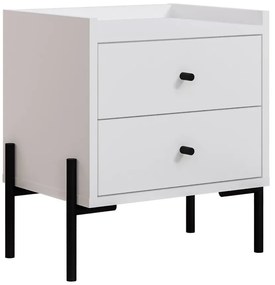 Biely nočný stolík Mayra – Marckeric