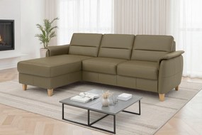 XXXLutz ROHOVÁ SEDAČKA, textil, koža, olivovozelená Sit & More - Sedačky - 00014403324F