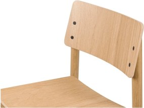 Stohovateľná jedálenská stolička v dekore duba v prírodnej farbe Wem – noo.ma