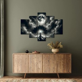 Obraz – Čiernobiely strom v splne (150x105 cm)