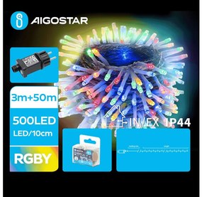 Aigostar B.V. Aigostar - LED Vonkajšia vianočná reťaz 500xLED/8 funkcií 53m IP44 multicolor B103031PE