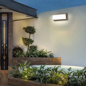 Brilagi-LED Vonkajšie nástenné svietidlo so senzorom BRICKY LED/12W/230V šedá IP54