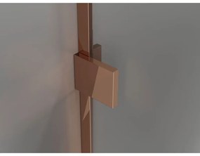 Mexen, Mexen Lunar L sprchová stena ľavá 90 x 200 cm, priehľadná 8 mm, ružové zlato - 830L-090-000-60-00-L