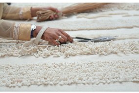 Svetlosivo-krémový prateľný ručne tkaný bavlnený koberec 140x200 cm Air Natural – Lorena Canals