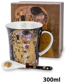 Hrnček 300 ml s lyžičkou Gustav Klimt The Kiss, Queen Isabell, 22451