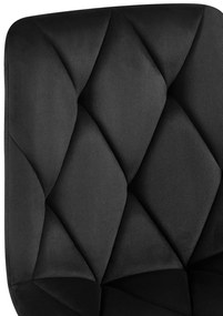 Jedálenská stolička Clairton zamat - čierna