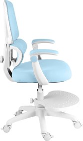 Detská otočná stolička Neoseat JUNI 023 — látka, prateľný poťah, modrá