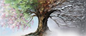 Obraz - Strom štyroch ročných období (120x50 cm)