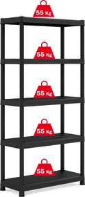 KIS-KETER Tribac 009980BK01 Regál s 5 policami, šírka 90 cm