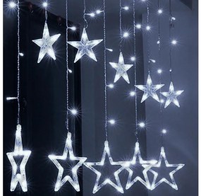 Brilagi - LED Vonkajší vianočný záves 123xLED/3xAA/USB 3m IP44 studená biela
