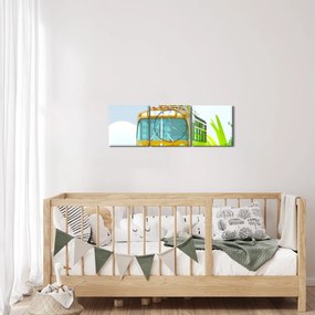Obraz - Cesta do trópov (s hodinami) (90x30 cm)