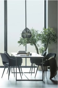 Čierne čalúnené jedálenské kreslá v súprave s podrúčkami 2 ks Jelle – WOOOD