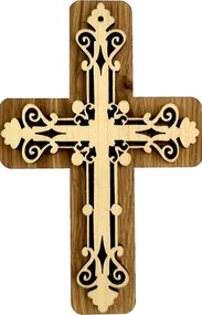 AMADEA Drevený kríž skladaný 16 cm