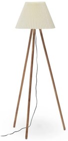 Stojacia lampa v prírodnej farbe s textilným tienidlom (výška 149 cm) Benicarlo – Kave Home