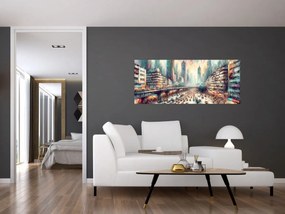Obraz - Život veľkomesta (120x50 cm)