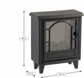 LED dekorácia krb COZY WARM 40x35 cm, čierny