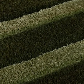 Tmavozelený ručne tkaný vlnený koberec 120x170 cm Gatsby – Flair Rugs