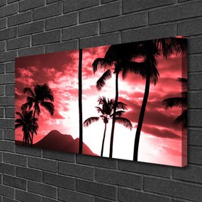 Obraz na plátne Hora palmy stromy príroda 125x50 cm