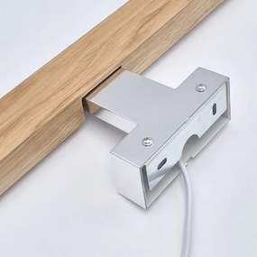 Brilagi-LED Kúpeľňové osvetlenie zrkadla WOODY MIRROR LED/12W/230V IP44 dub/chróm