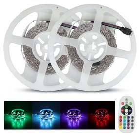 LED RGB Stmievateľný pásik 2x5m LED/4,8W/230V + DO