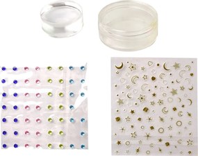 LEAN Toys Súprava na maľovanie nechtov v puzdre s ružovými trblietkami