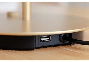 Svetlosivá LED stolová lampa so stmievačom s kovovým tienidlom (výška 41,5 cm) Asteria Table – UMAGE