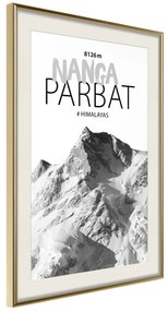 Artgeist Plagát - Nanga Parbat [Poster] Veľkosť: 20x30, Verzia: Zlatý rám s passe-partout