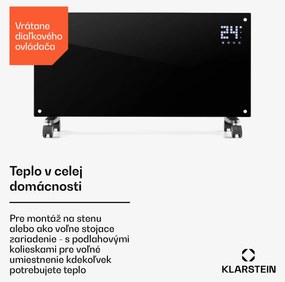 Klarstein Bornholm, konvektor, 2000 W, LED displej, 2 stupne ohrevu, čierny