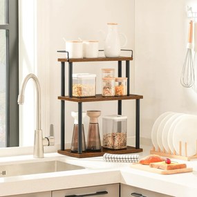 Stolní kuchyňský regál Vasagle Felaro 38 cm černý/hnědý
