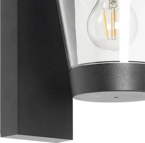 Moderné vonkajšie nástenné svietidlo čierne IP44 - Joren