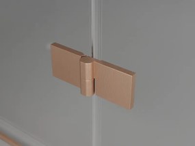 Mexen Lunar, 1-krídlový sprchový kút, ľavý, 95 x 90 cm, 8mm číre sklo, medený profil, 834-095-090-65-00-L