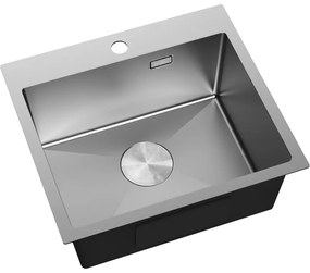 Mexen Solix, 1-komorový nerezový drez 500 x 450 mm, brúsená oceľ, 6402501000-01