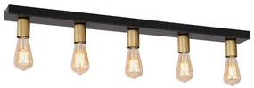 Bodové svietidlo FILO 5xE27/60W/230V čierna/zlatá