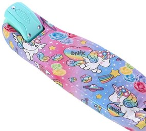 Detská trojkolesová kolobežka NILS Fun HLB15A Mint s LED