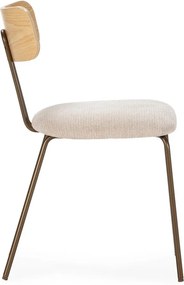 Béžová/v prírodnej farbe čalúnená jedálenská stolička Olimpia – MOME