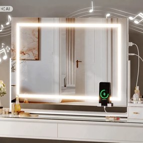 LED zrkadlo 58 × 46 cm