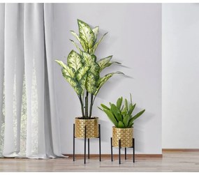 Súprava 2 stojanov na kvetináč v zlatej farbe Mauro Ferretti Glissy, výška 38 cm