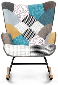 Hojdacie kreslo PW2, patchwork