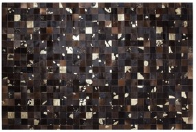 Kožený koberec 160 x 300 cm hnedý BANDIRMA Beliani