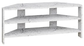 Rohový TV stolík Houseland Thales mramor Carrara