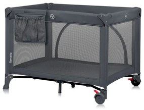 Lionelo - Cestovná postieľka LAURA Grey Concrete