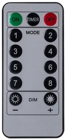 Aigostar - LED vonkajšia vianočná svetelná reťaz 120xLED / 6 W / 230 V / 8 režimov / 3x0,7 m / IP44 / teplá biela + diaľkové ovládanie