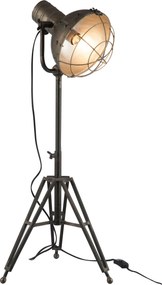 Stojaca lampa guľatá v kovovo šedej farbe - 35 * 30 * 93 cm