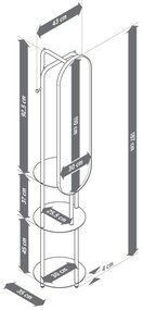 Stojaca vešiaková stena s veľkým zrkadlom