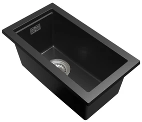 Gamma Decor 2850, 1-komorový granitový drez 280x500x207 mm, čierna, GMA-ZLE000154
