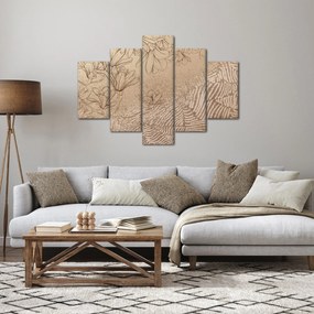 Obraz - Kreslené kvety (150x105 cm)
