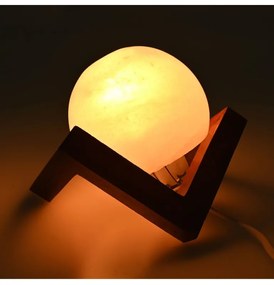 Soľná lampa Mesiac