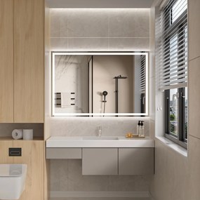 Erga Harper, LED zrkadlo 120x80cm, 3105 lm, 6500K, predné/zadné osvetlenie, ERG-V01-113-1280-00