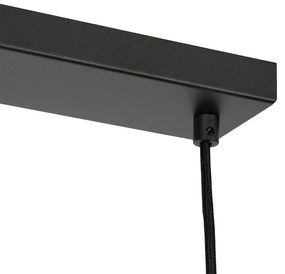 Moderné závesné svietidlo čierne s opálovým sklom 4-svetlo - Drop