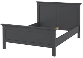 Sivá dvojlôžková posteľ 140x200 cm Paris – Tvilum